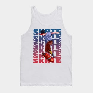 Skateboarder 360 Tre Flip Skater Skate Sk8er Boi Tank Top